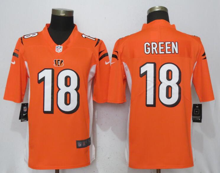 Men Cincinnati Bengals #18 Green Orange Vapor Untouchable Player Nike Limited NFL Jerseys->baltimore ravens->NFL Jersey